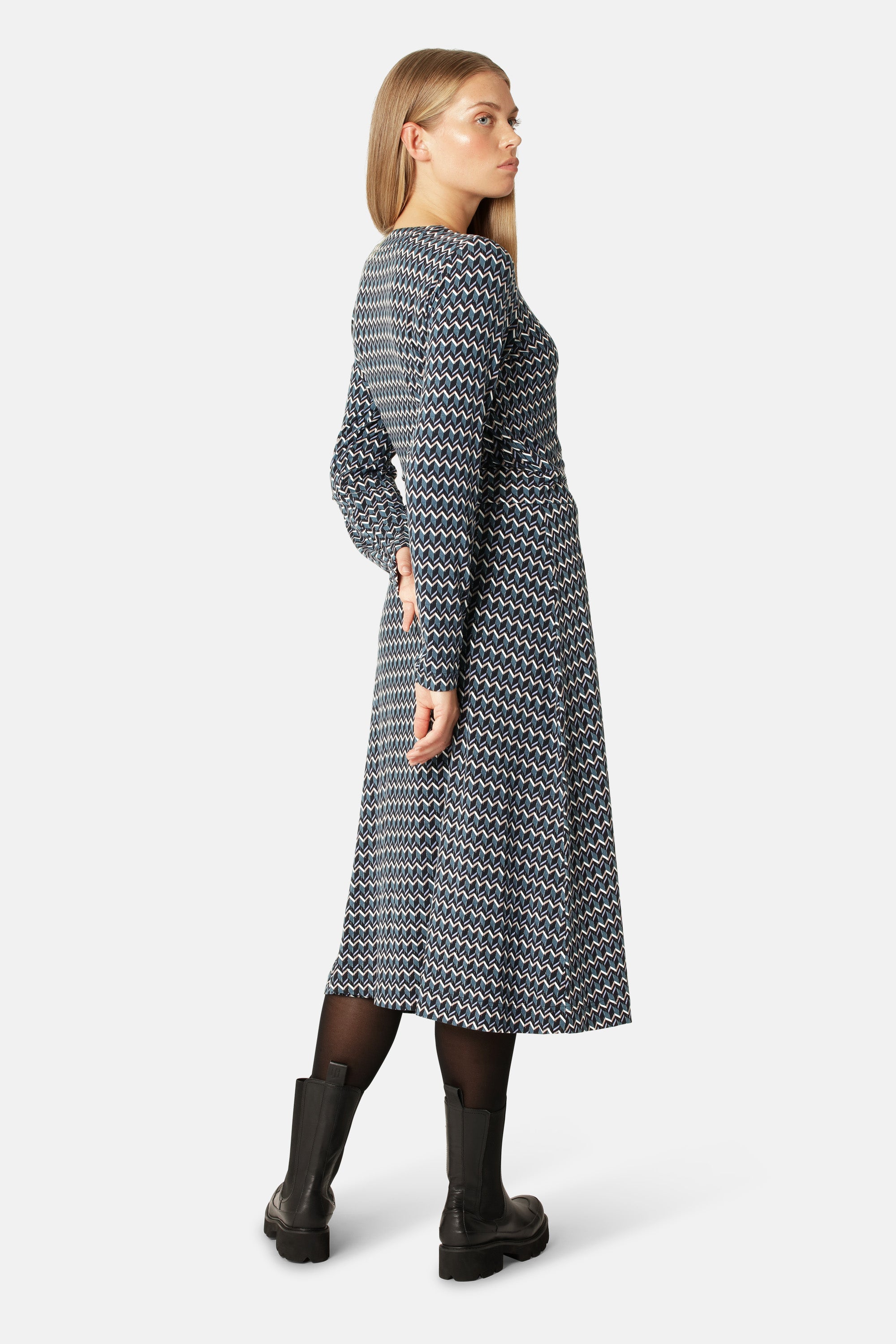 Ilse Jacobsen Hornbæk Womenswear Elisa Harlekin Wrap Dress Clothes 660 Dark Indigo